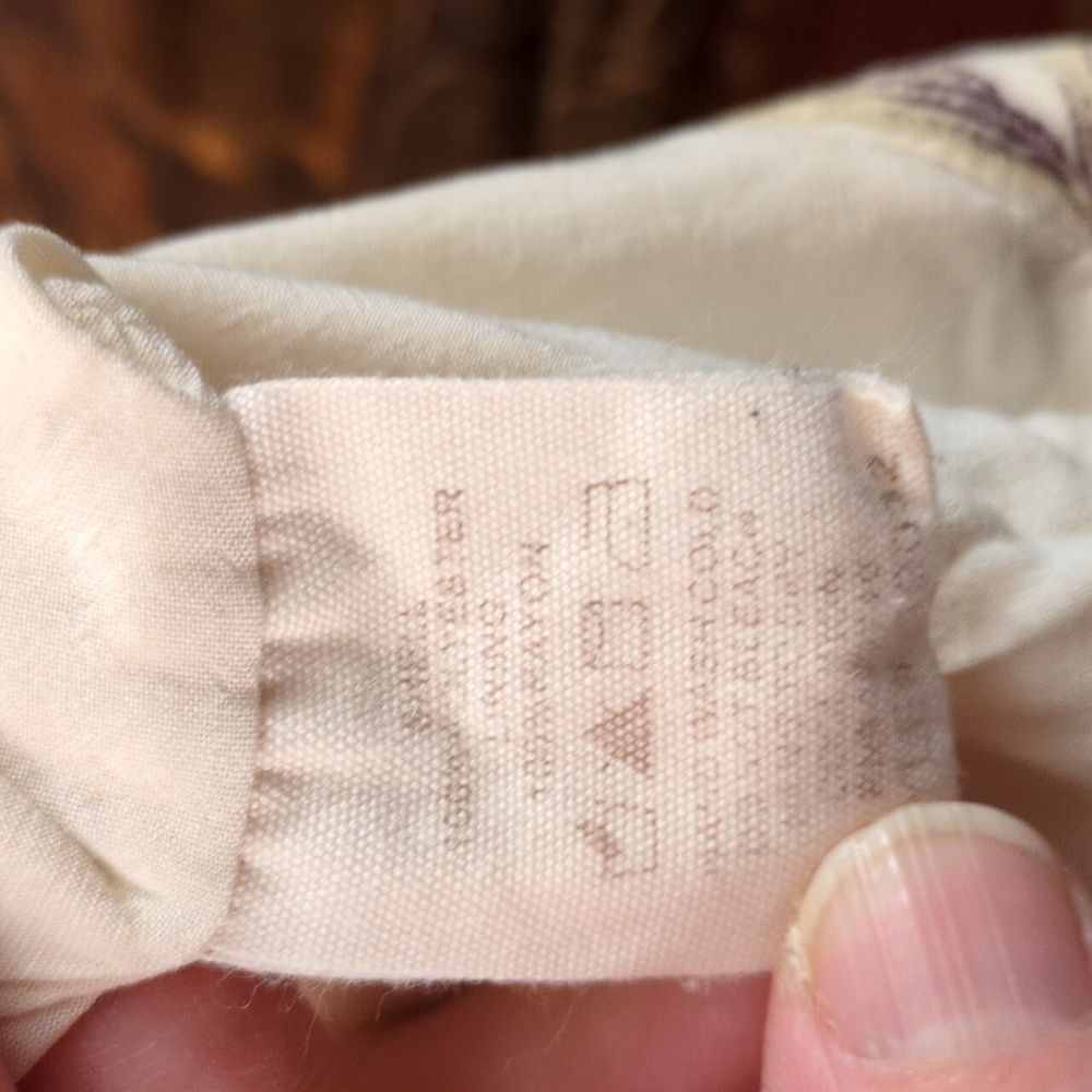 Mystree Cream and Brown Leaf Print Pants - Picture 5 of 5